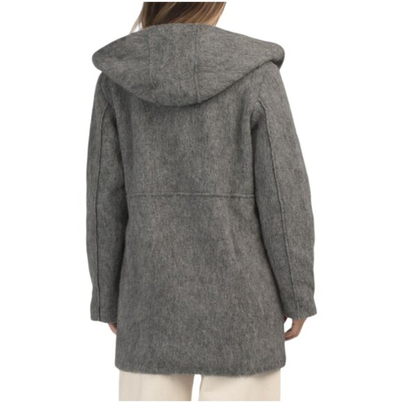 MAGARI Made In Italy Wool Blend Hooded Coat - Picture 2 of 2